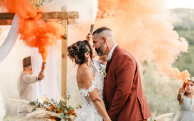 Mariage coloré au Clos d&rsquo;Hullias